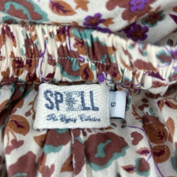 Spell & the Gypsy Love Castaway Skirt Maxi Floral Boho High Low Size 6 - Picture 7 of 8